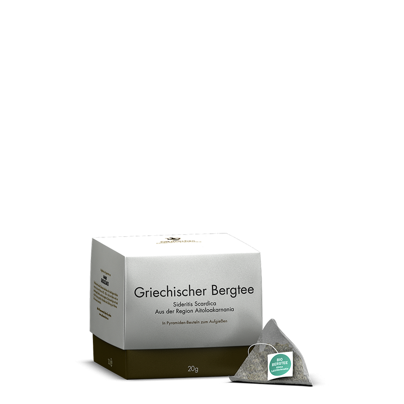 Ölkännchen Ölkännchen Griechischer Bergtee Sideritis Scardica, Aitoloakarnania GR 20g/20 Pyramiden Teebeutel in Pappbox - Produktbild