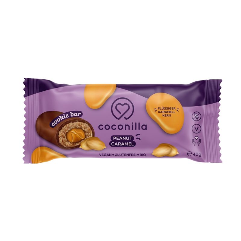 coconilla gefüllte Keksriegel umzogen mit Schokolade - Cookie Bar Peanut Caramel - Produktbild