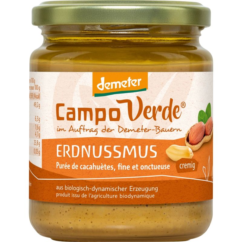 Campo Verde CV demeter Erdnussmus smooth 250g - Produktbild