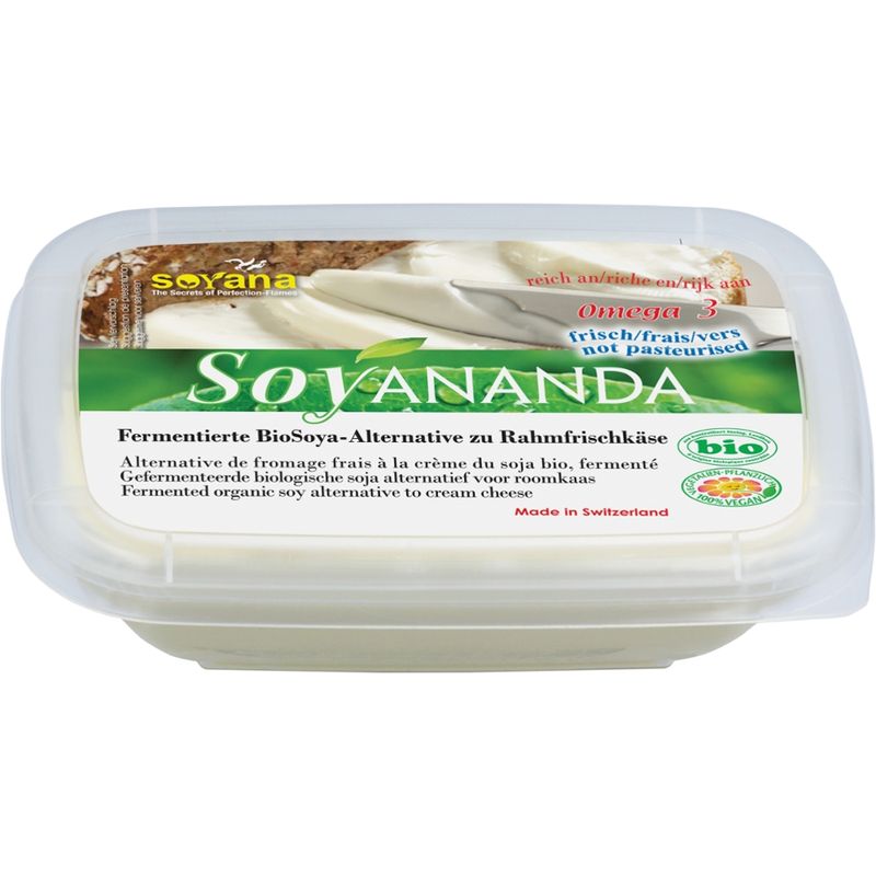Soyana Soyananda Rahmfrischkäse - vegane Alternative zu Rahmfrischkäse aus fermentiertem BioSoya - Produktbild