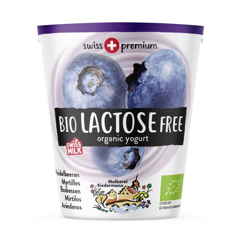 Molkerei Biedermann Bio Jogurt lactosefrei Heidelbeer - Produktbild