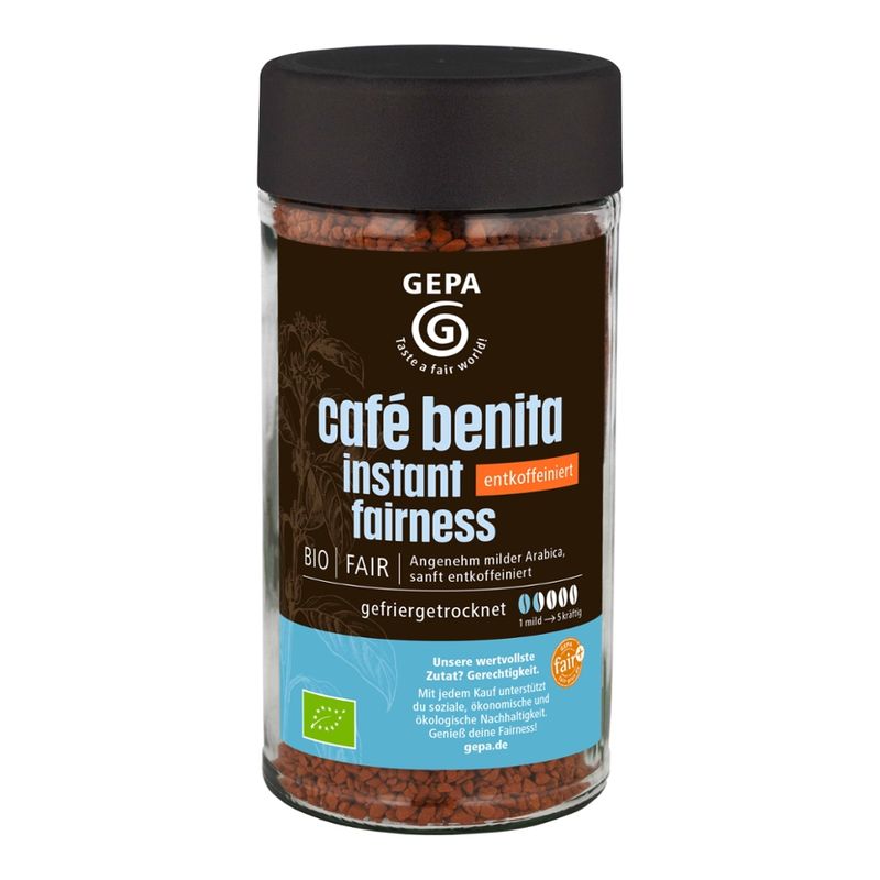GEPA - The Fair Trade Company Bio café benita entkoffeiniert instant fairness - Produktbild
