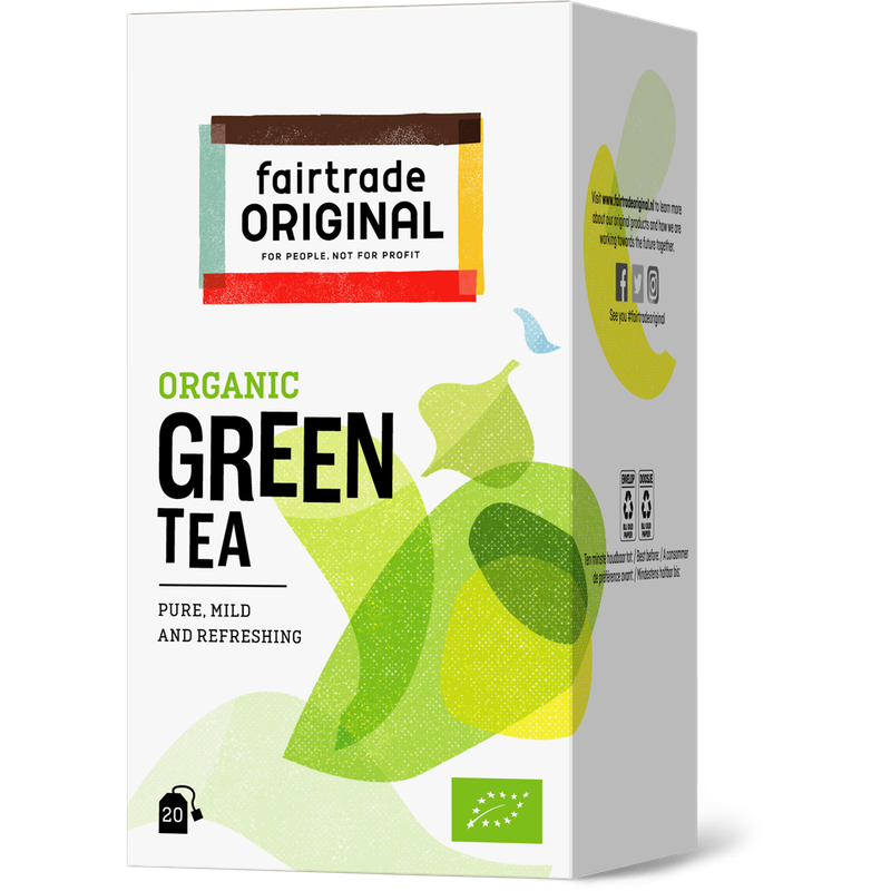 Fairtrade Original Biologischer Grüner Tee, 20 Beutel, Fairtrade. Pur, mild und belebend. - Produktbild