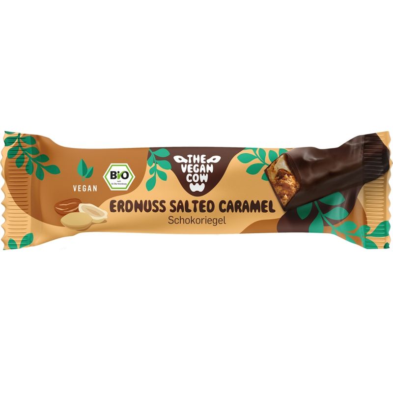 THE VEGAN COW Schokoriegel Erdnuss Salted Caramel - Produktbild