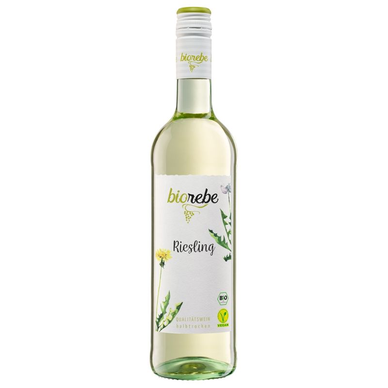 Biorebe Bioweine Biorebe Riesling Qba halbtrocken Biowein + Vegan - Produktbild