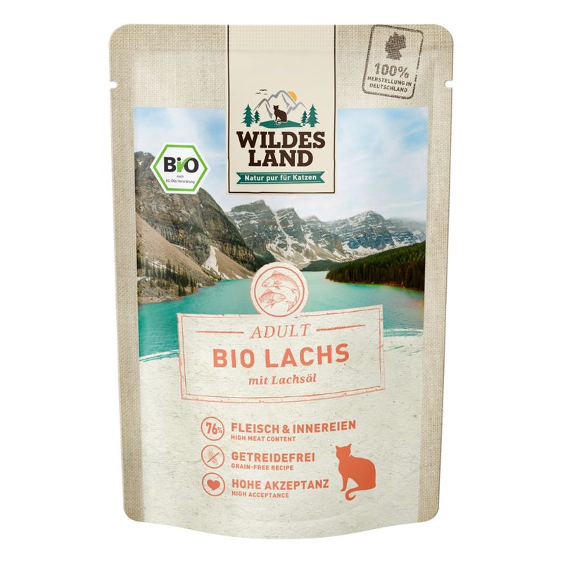 Wildes Land Wildes Land BIO Adult Lachs mit Lachsöl NF 85 g - Produktbild