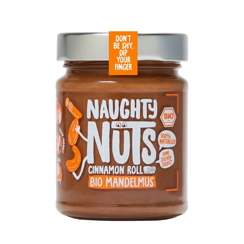 Naughty Nuts Naughty Nuts Bio Mandelmus Cinnamon Roll, 250g - Produktbild