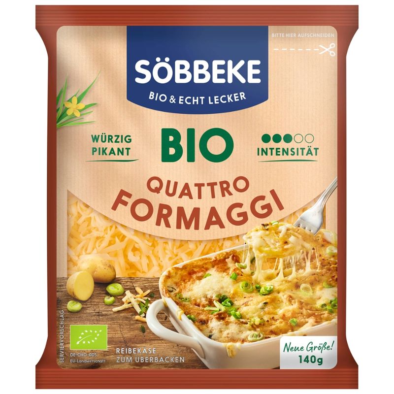 Söbbeke Bio Reibekäse Quattro Formaggi - Produktbild