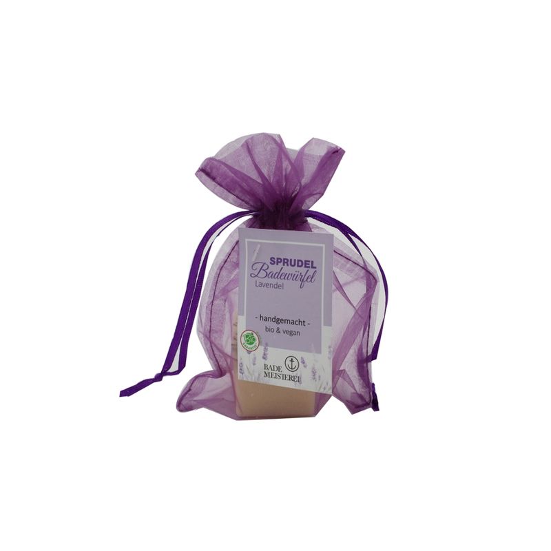 Bademeisterei Bademeisterei Bio & Vegan Badewürfel "Lavendel" im Organza 45g AT-BIO-301 - Produktbild