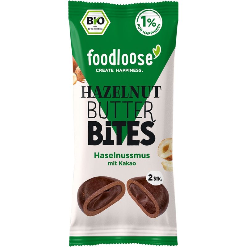 foodloose foodloose Bio-Hazelnut Butter Bites Schoko 2x20g - Produktbild