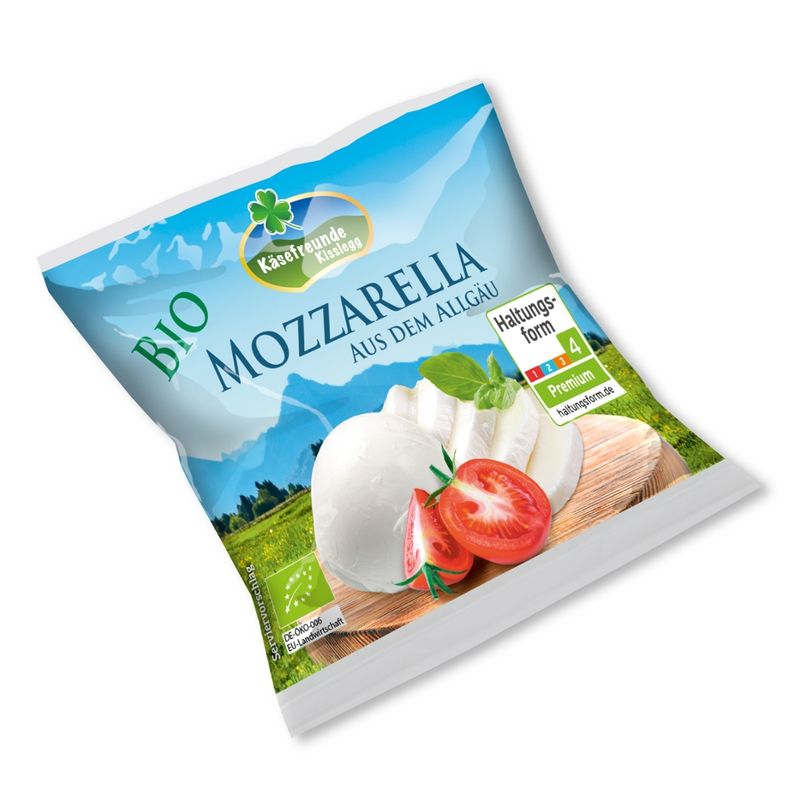 Züger Frischkäse AG Allgäuer Tierhaltung 4 Mozzarella Kugel 125g - Produktbild