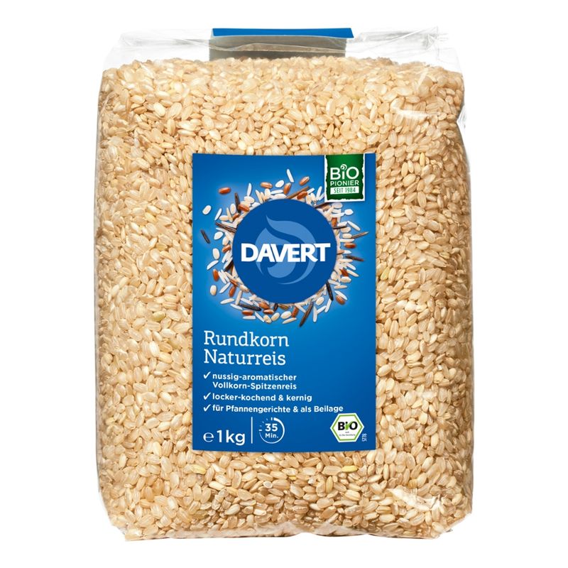 Davert Rundkorn Naturreis 1kg - Produktbild