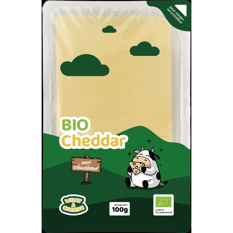 What a Cheese Bio Cheddar Scheiben - Produktbild