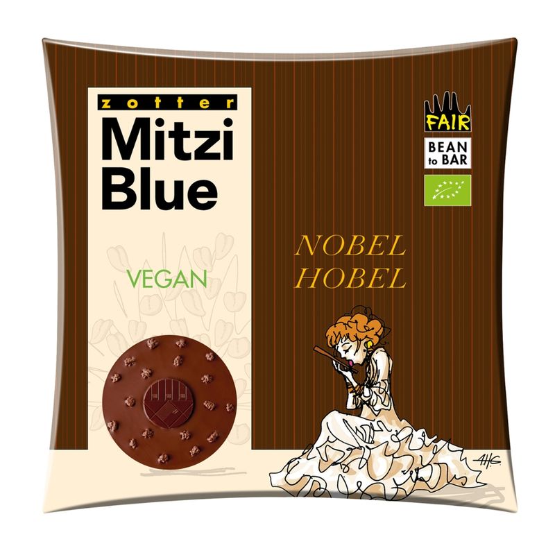 Zotter Schokolade Nobelhobel • Dunkle Schoko 70% + 80% + Kakaonibs - Produktbild