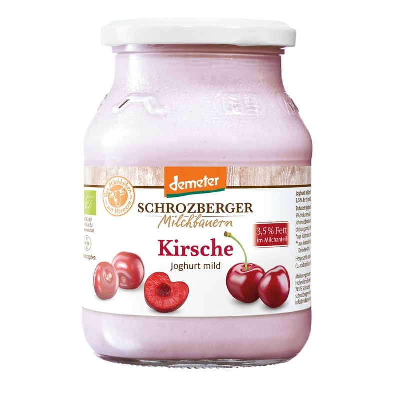 Schrozberger Milchbauern demeter Joghurt mild Kirsche - Produktbild