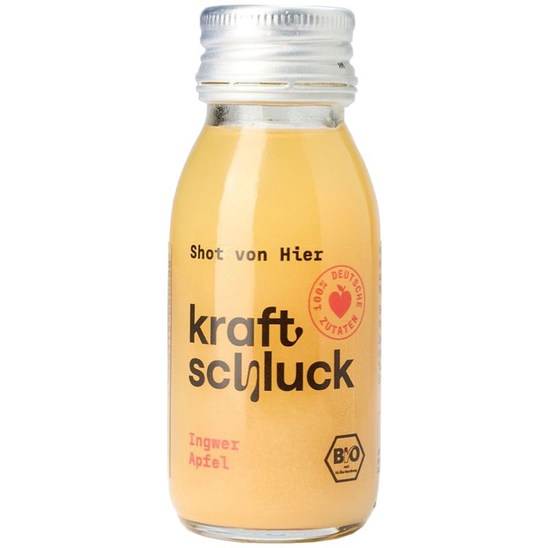 kraftschluck kraftschluck gelber Shot, INGWER, APFEL, bio - Produktbild