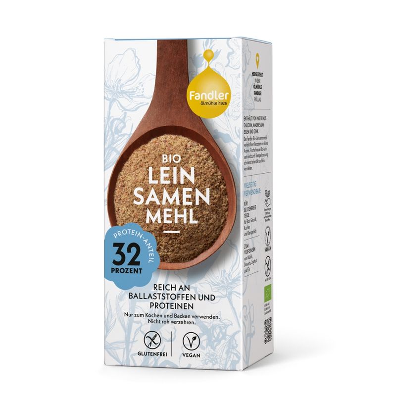 Ölmühle Fandler Fandler Bio-Leinsamenmehl teilentölt, 400 g - Produktbild