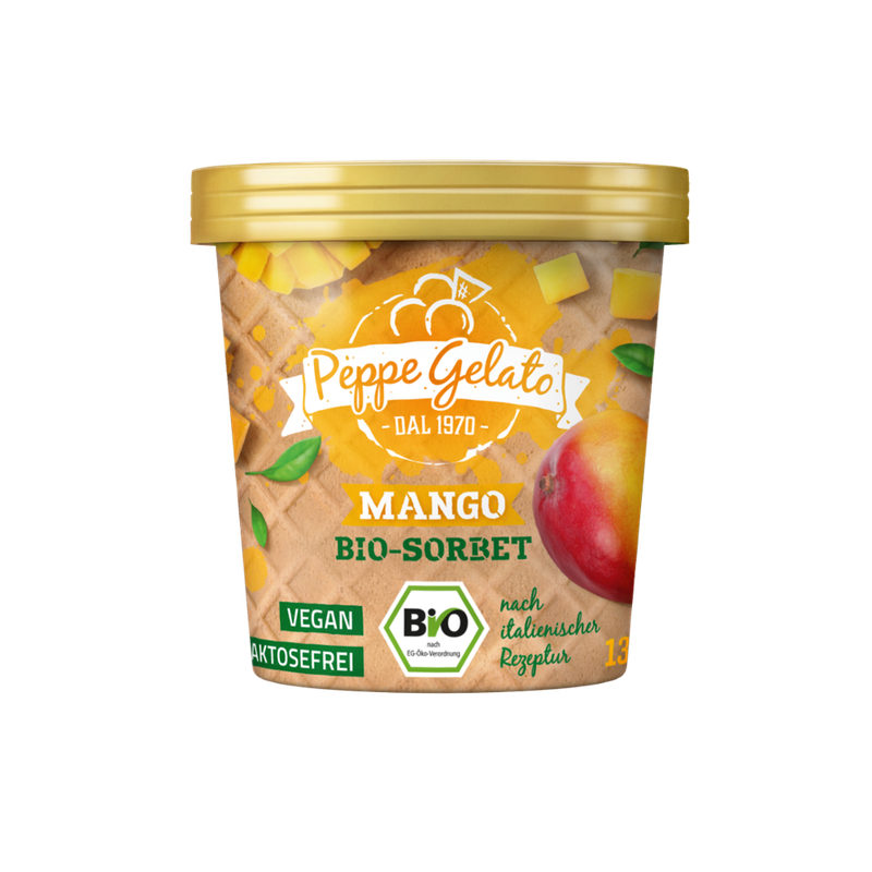 Peppe Gelato  Peppe Gelato Mango Bio-Sorbet - Produktbild