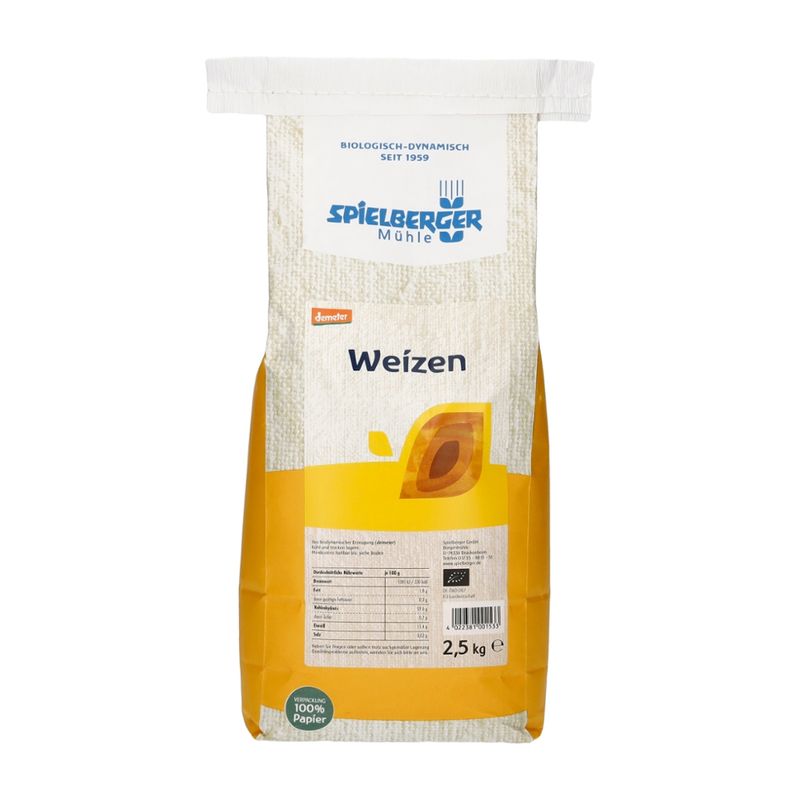 Spielberger Mühle Weizen, demeter – für Familien & Vorrat - Produktbild