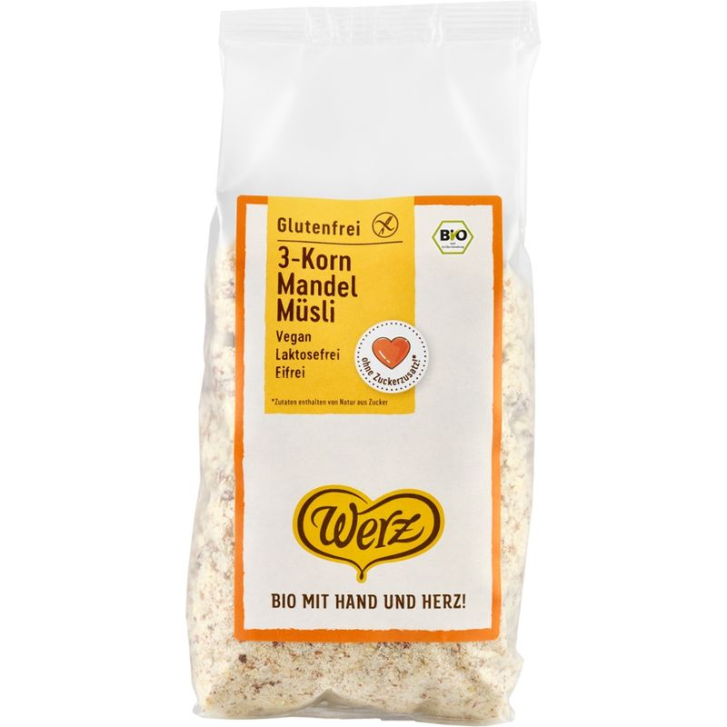 Naturkornmühle Werz 3-Korn Mandel Müsli, Vollkorn, glutenfrei - Produktbild