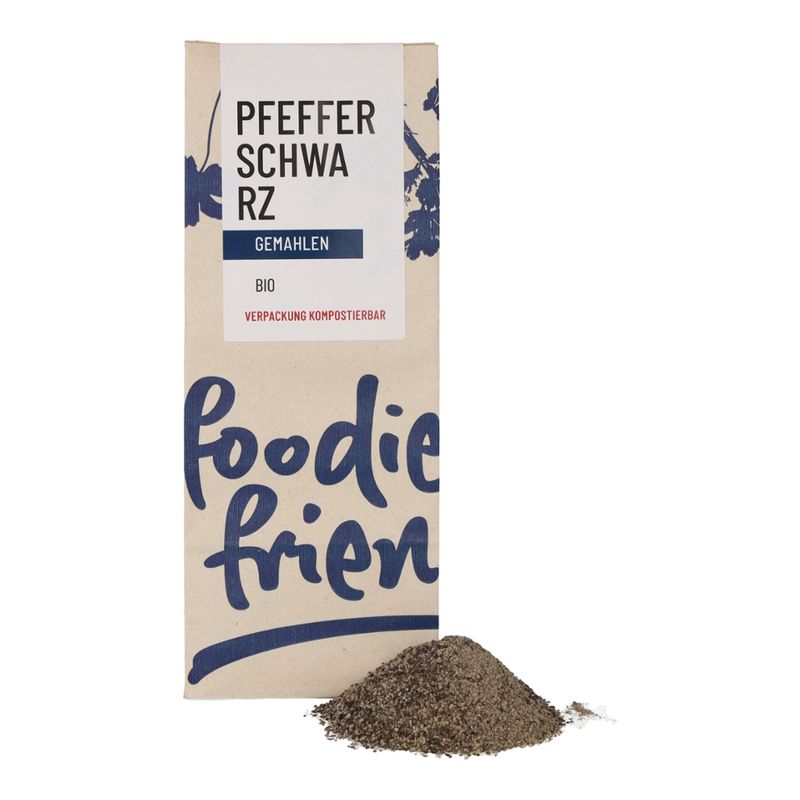 foodie & friends BIO Pfeffer schwarz gemahlen Tüte - Produktbild