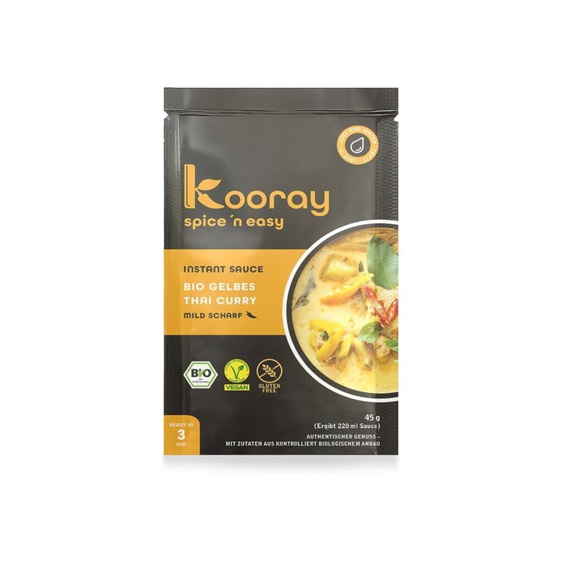 Kooray spice 'n easy Kooray spice ' n easy I Instant Sauce I Bio gelbes Thai Curry I mild scharf - Produktbild