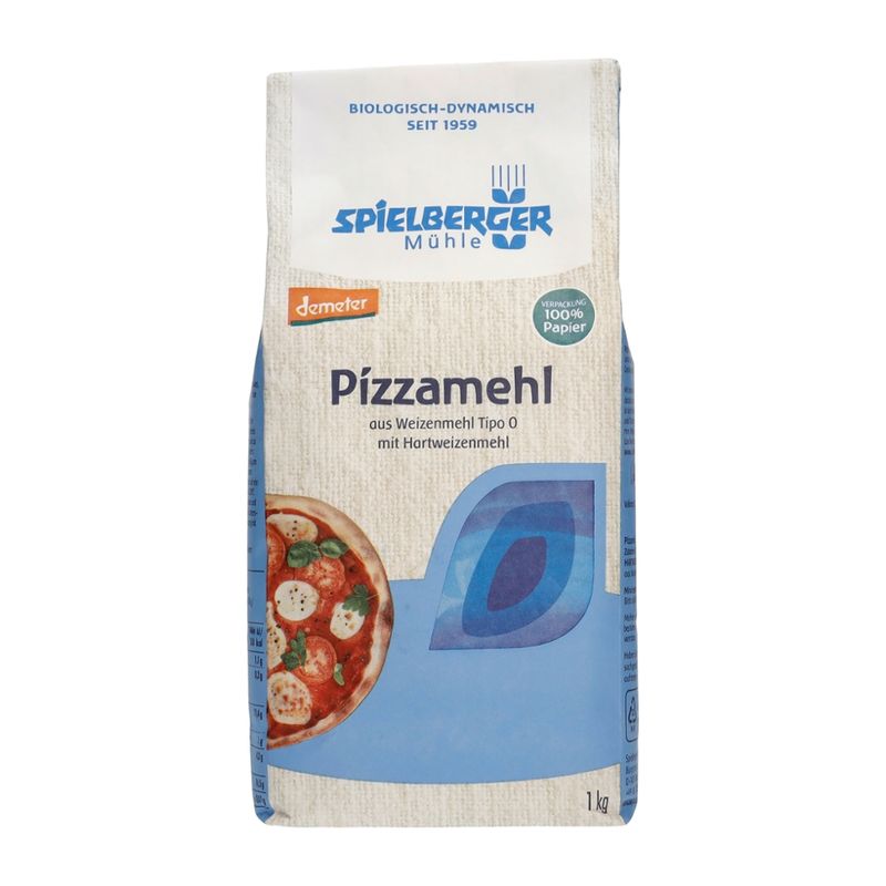Spielberger Mühle Pizzamehl aus Weizenmehl Tipo 0 mit Hartweizenmehl, demeter - Produktbild
