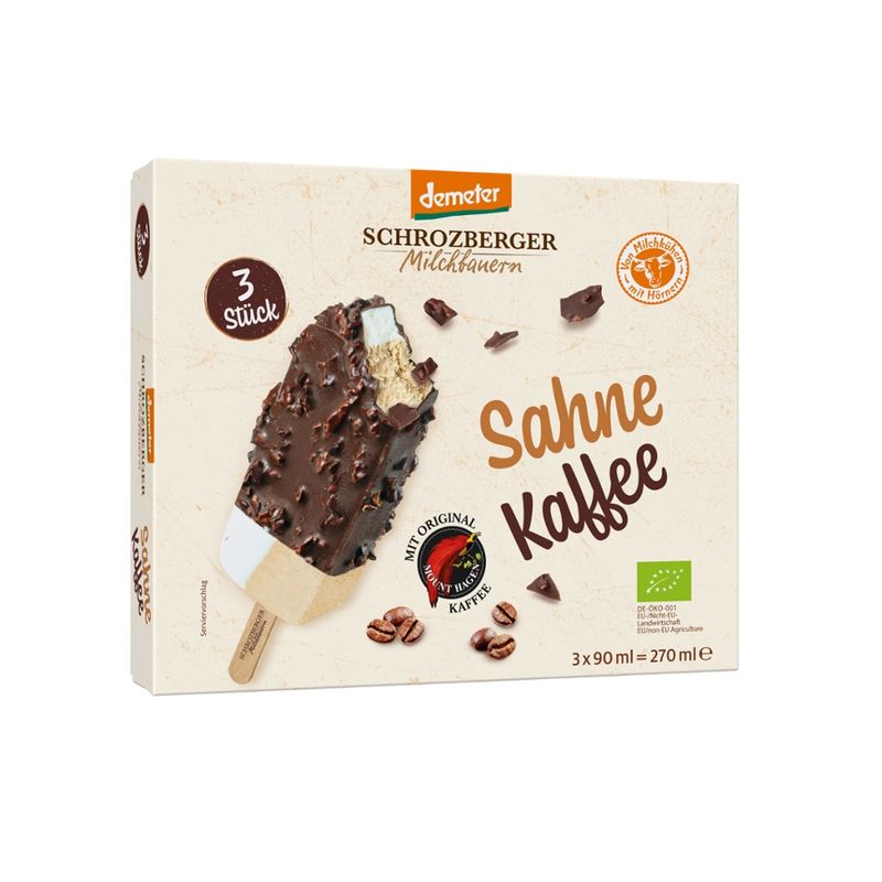 Schrozberger Milchbauern Dem. Sahne Kaffee Stieleis Multipack 270ml* - Produktbild