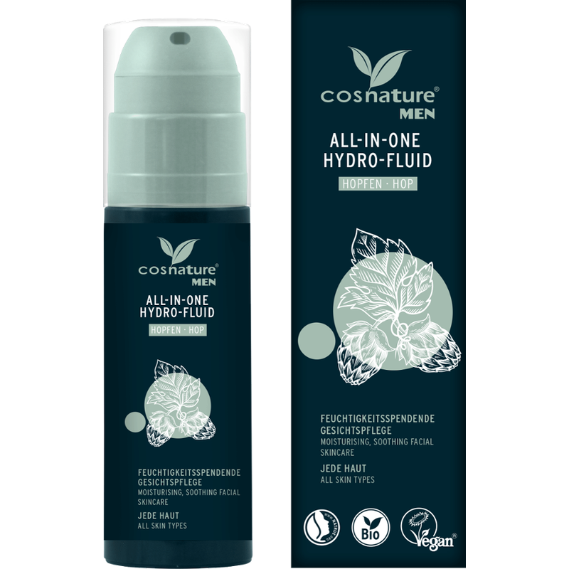 Cosnature  cosnature®MEN ALL-IN-ONE HYDRO-FLUID HOPFEN 50ml - Produktbild