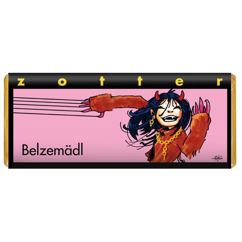 Zotter Schokolade Belzemädl - ZimtApfel + Honig - Produktbild