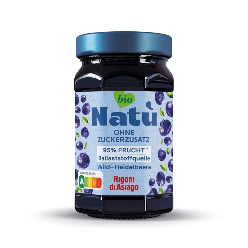 Rigoni di Asiago S.R.L.  Rigoni di Asiago Natù Wildheidelbeere BIO Fruchtaufstrich 240g - Produktbild