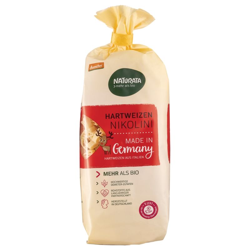 NATURATA Nikolini Weihnachtsnudeln, Hartweizen hell - Produktbild
