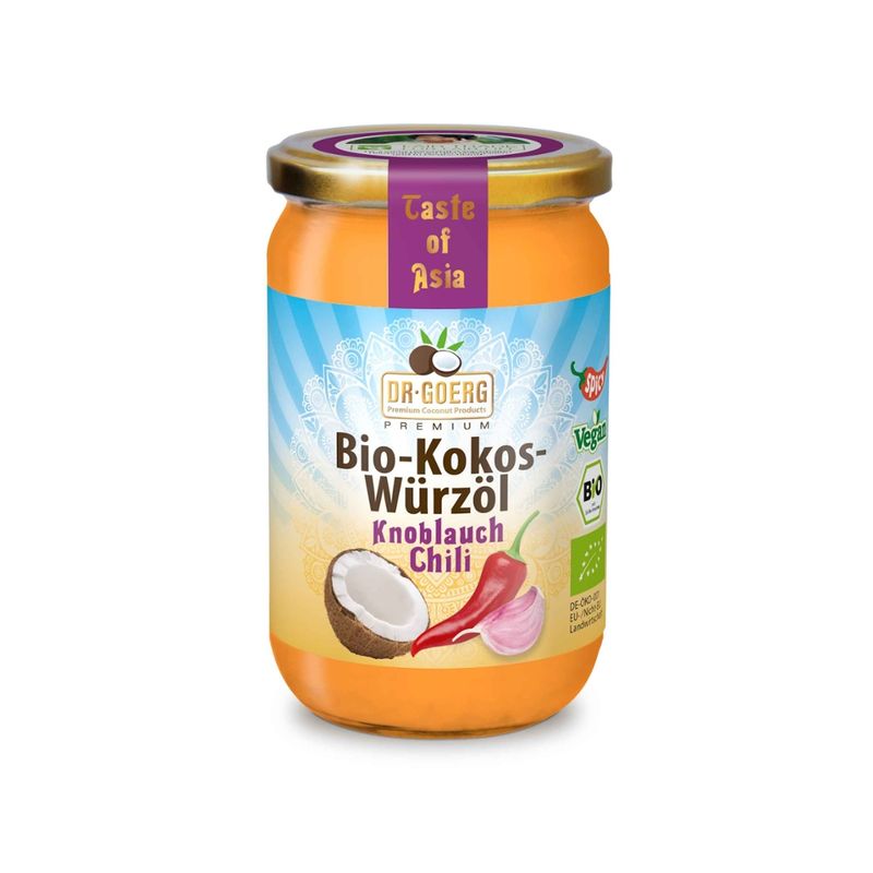 Dr. Goerg Dr. Goerg  Premium Bio-Kokos-Würzöl Knoblauch Chili 190ml - Produktbild