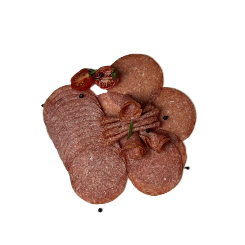 Landfrau Öko-Dunkelbiersalami geschnitten - Produktbild