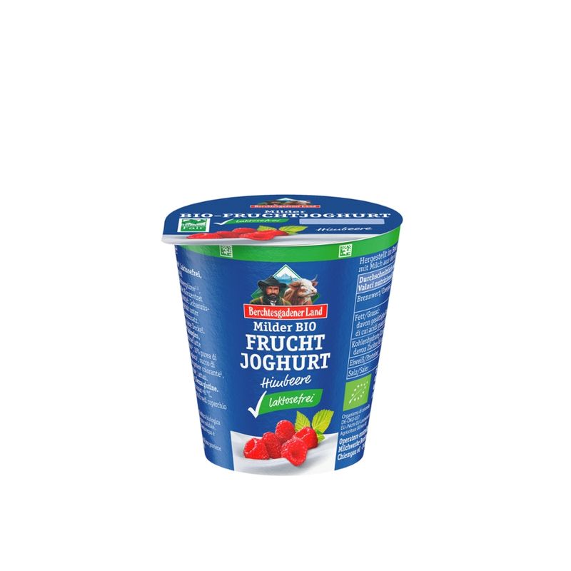 Berchtesgadener Land Bio Bio-Joghurt laktosefrei Himbeere 3,9% Fett NL-Fair - Produktbild