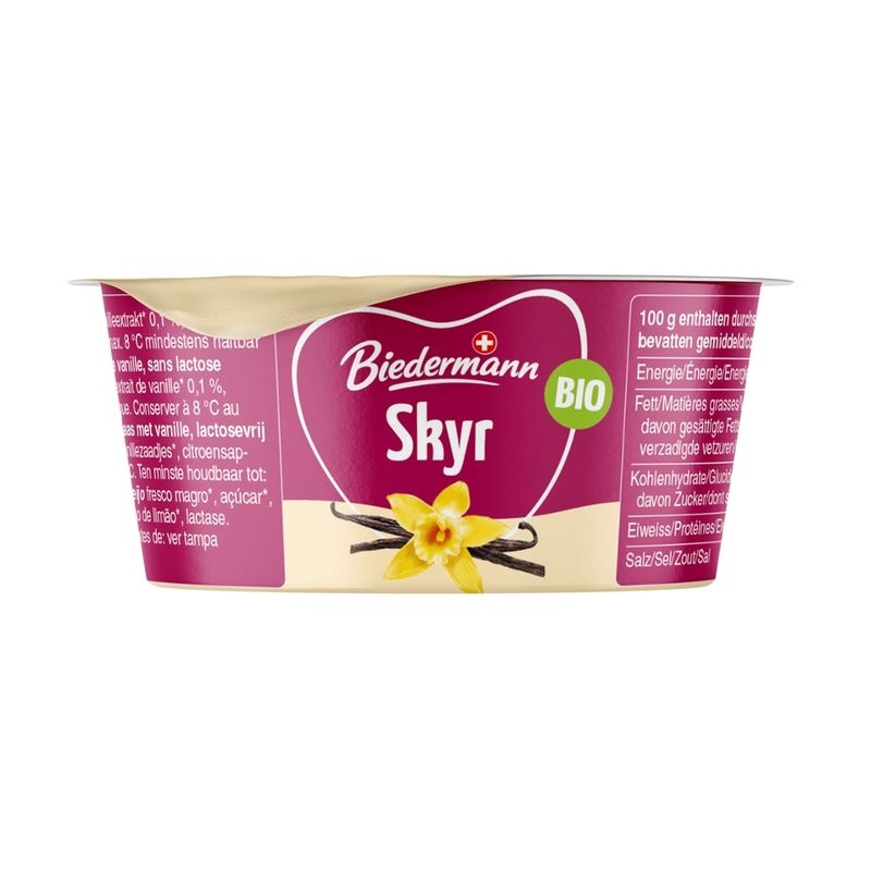 Molkerei Biedermann Biedermann Bio Skyr Vanille Laktosefrei 135 g - Produktbild