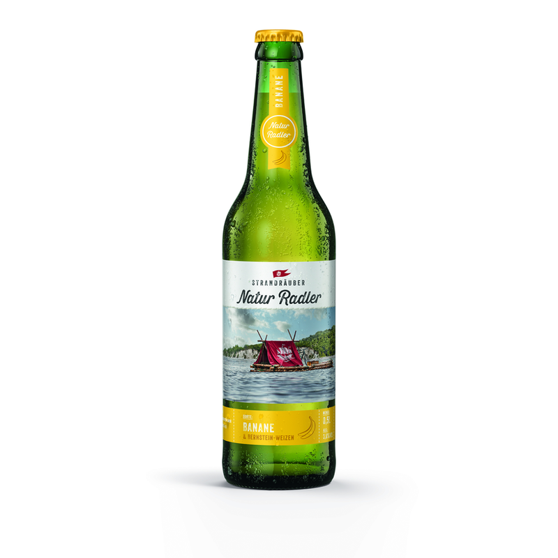 Strandräuber Strandräuber Naturradler Banane & Bernstein-Weizen 0,5l - Produktbild