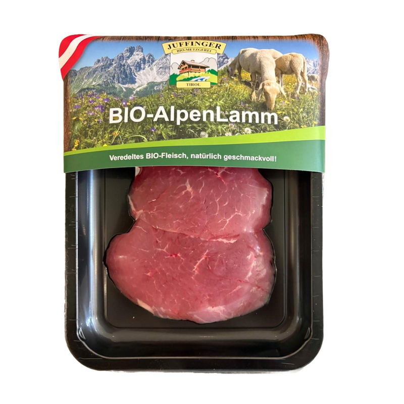 Juffinger Bio-Metzgerei BIO-Keulensteak ohne Knochen vom Lamm 250 g - Produktbild