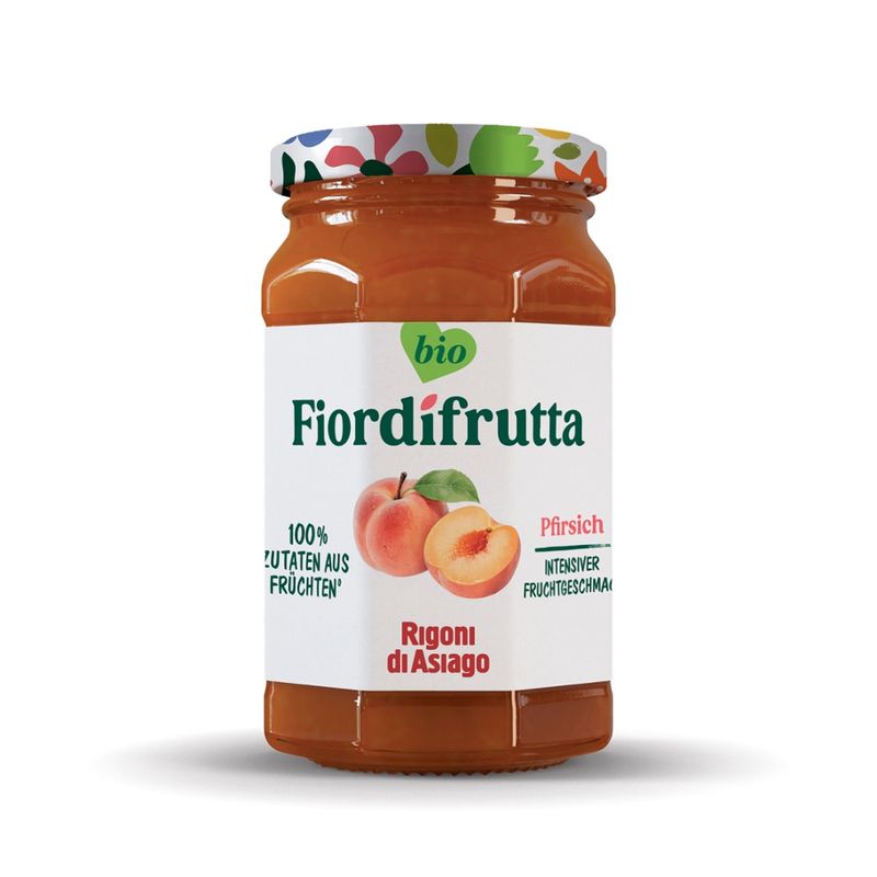 Rigoni di Asiago S.R.L.  Fiordifrutta Bio Pfirsich-Aufstrich - Produktbild