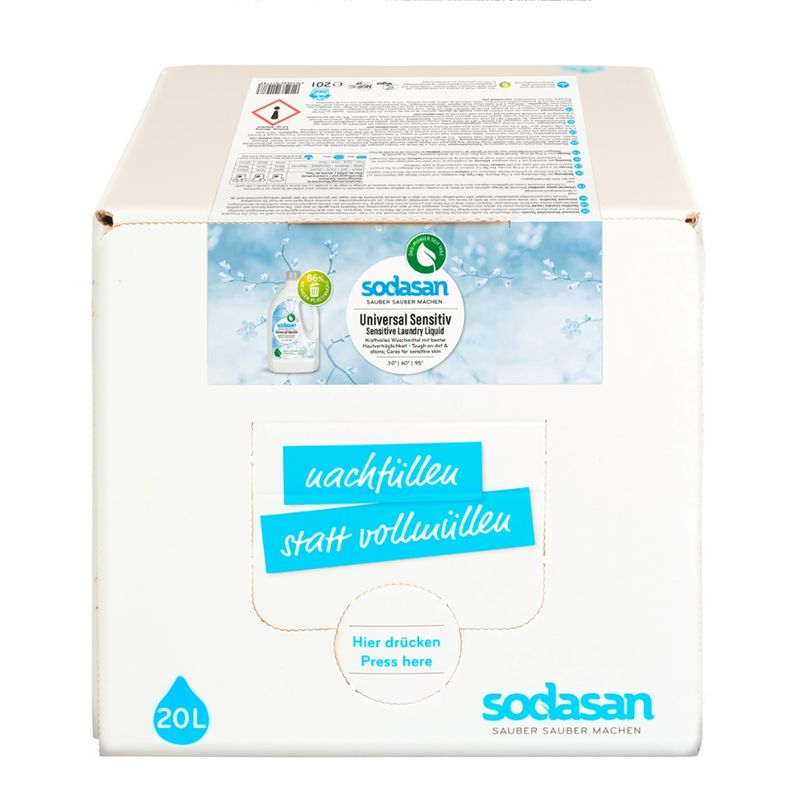 sodasan Universal Waschmittel Sensitiv 20l BiB - Produktbild