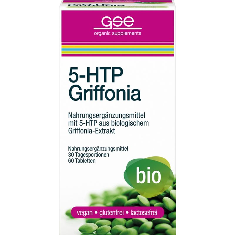 GSE  5-HTP Griffonia (Bio), 60 Tabletten à 600mg - Produktbild