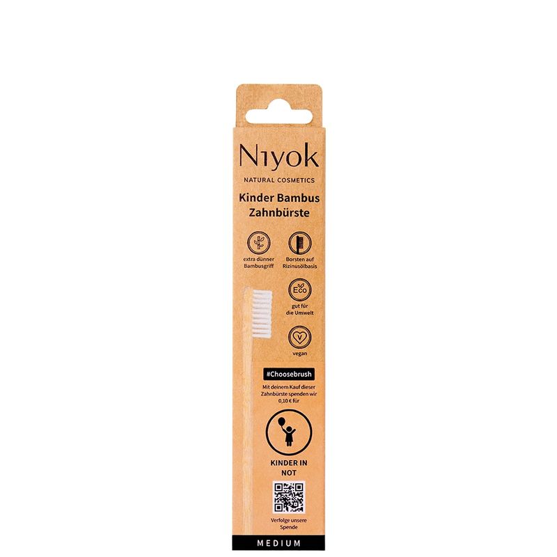 Niyok Choosebrush - Brosse à dents en bambou avec don : Enfants en détresse - Produktbild