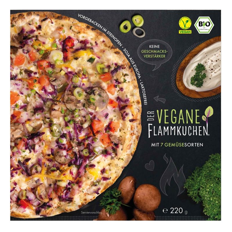 Der Vegane Flammkuchen Der Vegane Flammkuchen mit 7 Gemüsesorten - Produktbild