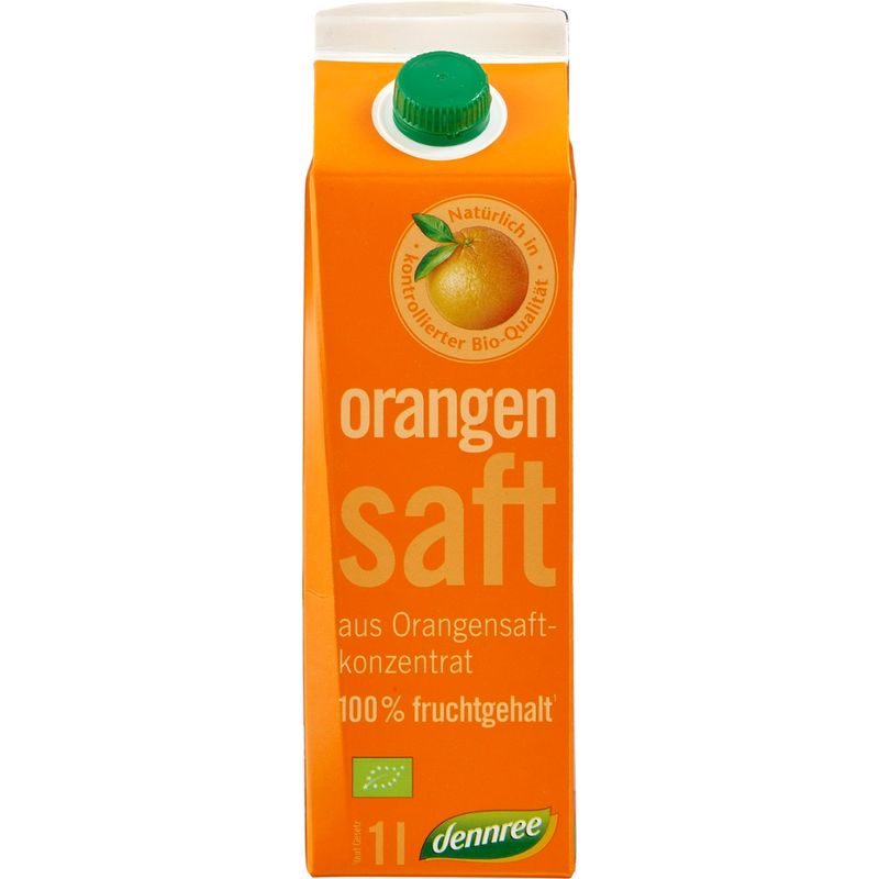 dennree Orangensaft aus Orangensaftkonzentrat, 100% Fruchtgehalt - Produktbild