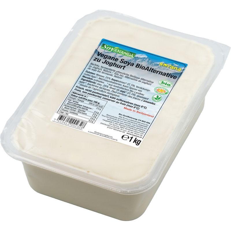Soyana Soyananda Joghurt Nature - vegane Alternative zu Joghurt aus fermentiertem BioSoya, 1kg - Produktbild