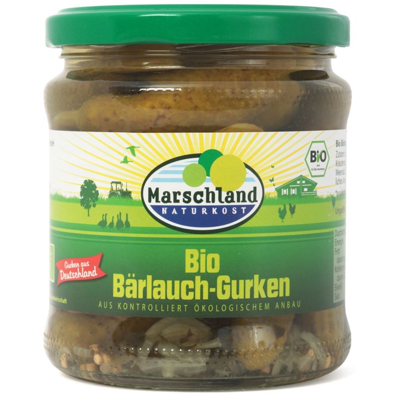 Marschland  Bioland Bio-Bärlauch-Gurken 370 ml Gl. MARSCHLAND - Produktbild