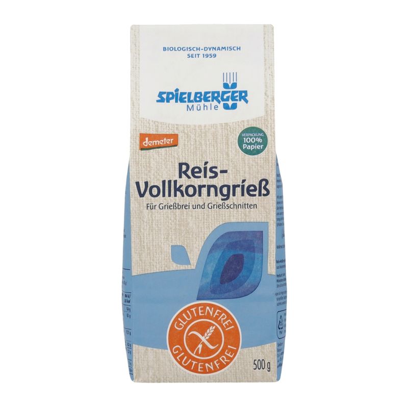 Spielberger Mühle Reis-Vollkorngrieß, glutenfrei, demeter - Produktbild