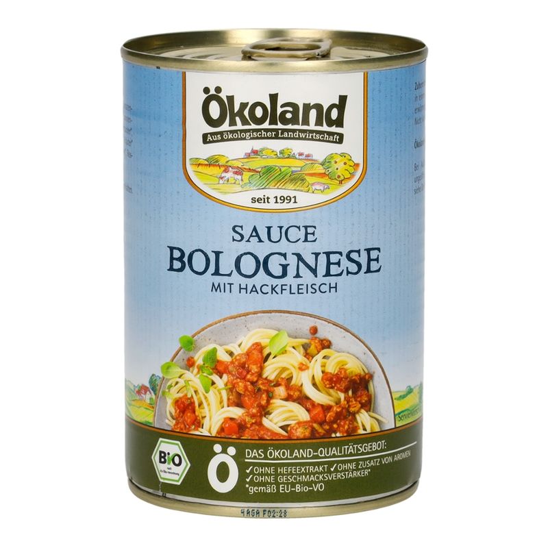 ÖKOLAND Sauce Bolognese mit Hackfleisch - Produktbild