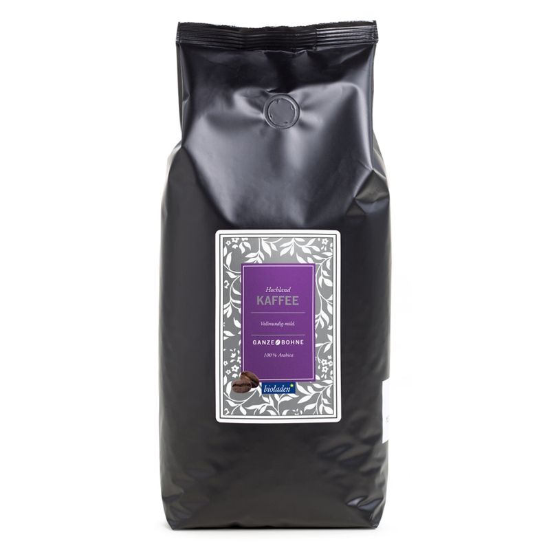 bioladen Hochlandkaffee ganze Bohne - Produktbild