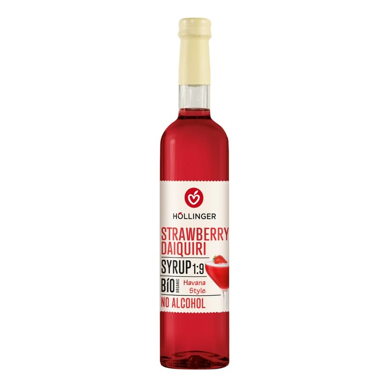 IMS Höllinger Bio Strawberry Daiquiri Cocktailsirup 500ml Glas Flasche - Produktbild